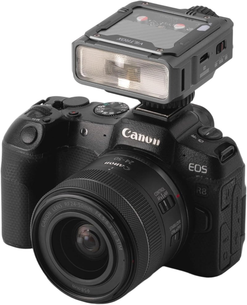 VILTROX TTL Flash for Canon, 26W/s 1800mAh On Camera Flash for Canon, Rechargeable Small Flashlight for Camera, GN16 Mini Flash, 1s Recycle Time, with Softbox (Spark Z3-C, Gray) - Image 4